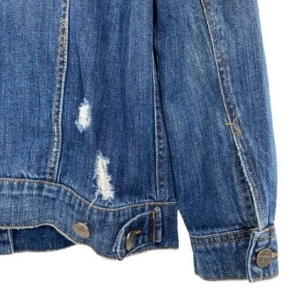 Unpublished Women’s Distressed Destroyed Denim Jean Jacket - Picture 9 of 10